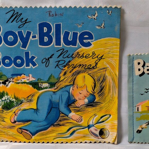 BABY BOOKS BOY BLUE BOOK AND BABY HORSE CLOTH BOOK LOT KIDS CHILDREN VINTAGE - Picture 2 of 14